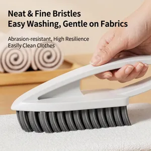 Ergonomic laundry cleaning brush with dense bristles for clothes and shoes