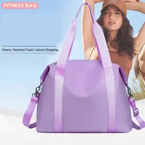 Women Nylon Travel Bag Large Capacity Waterproof Fitness Duffel Bag Casual Handbag Lightweight Shoulder Crossbody Bag For Short Trip