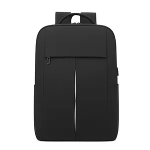 Professionele zwarte laptoprugzak voor zakelijk gebruik met USB-poort en opslag