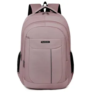 Oxford cloth large capacity business commute backpack in dusty rose pink colorway