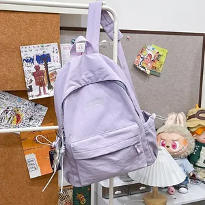 Zaino viola minimalista e leggero per studenti e uscite casual borsa da scuola