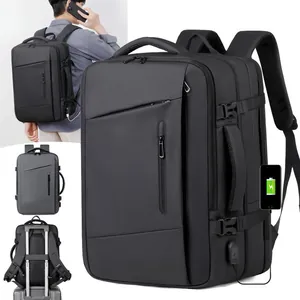 Heren Uitbreidbaar Zakelijke Rugzak Grote Capaciteit USB Waterdicht Oxford Doek Laptop Reizen Pendelen Dagrugzak