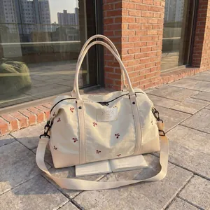 Large Capacity Expandable Travel Bag For Women Lightweight Nylon Duffel Bag With Wet Dry Separation For Gym Swimming Short Trip