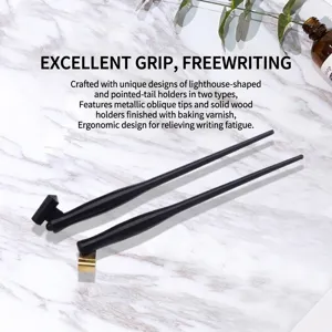 Professional black oblique and straight dip pen handles for English calligraphy art writing