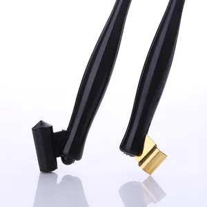 Professional resin oblique calligraphy dip pen holder with gold metal flange detail