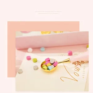 Elegant Sakura wax seal kit with colorful wax beads in a golden melting spoon set