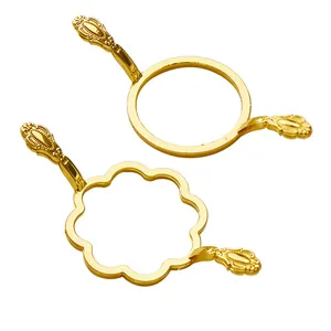 Moldes de metal dorado de alta calidad para lacre en forma de círculo y flor