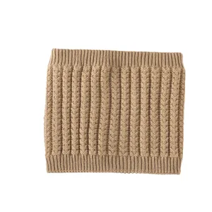 Winter gebreide nekwarmer, dikke gevoerde effen kleur sjaal voor koud buiten weer.