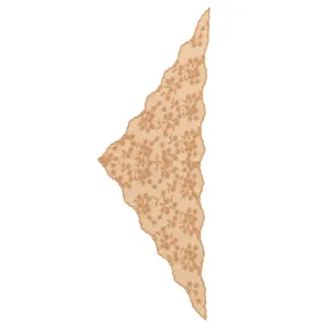 Fazzoletto da testa triangolare in pizzo floreale stile vintage, accessorio capelli beige