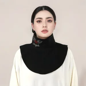 Elegant black German velvet fake collar with sparkling rhinestone heart and Angel wings decoration