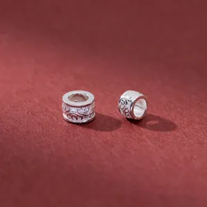 S925 zilveren matte tussenkralen met wolkenpatroon voor het maken van DIY-sieraden