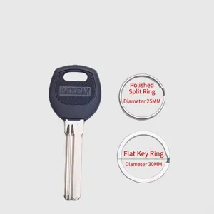 Size specification of 25mm and 30mm stainless steel key rings with key comparison