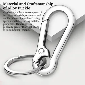 Portachiavi in Lega di Zinco Uomo Donna Creativo a Doppio Anello Portachiavi Auto Metallo Porta Chiavi Clip da Cintura Appeso in Vita