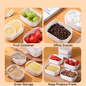 Portable 100g portion control food storage container for grains and snacks, microwave safe
