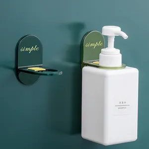 Wandmontierter Verstellbarer Duschgel Flaschenhalter Edelstahl Shampoo Regal Ohne Bohren Badezimmer Organizer Minimalistischer Seifenständer