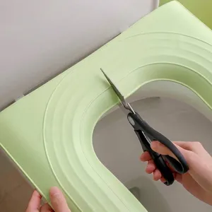 Grüne wasserdichte EVA-Toilettensitzauflage mit zuschneidbarem Design für alle