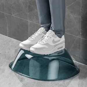 Durable thick transparent blue plastic basin with high load-bearing capacity for laundry