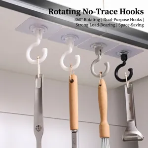 Ganci da soffitto adesivi rotanti a 360 gradi per conservare gli utensili da cucina