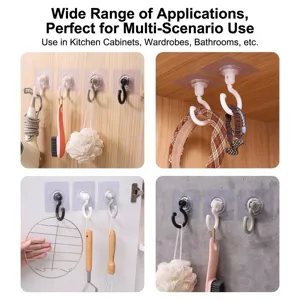 Ganci adesivi rotanti a 360 gradi per soffitto e mobili da cucina
