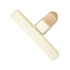 Minimalist cream white food sealing clip for snack bags with strong spring closure