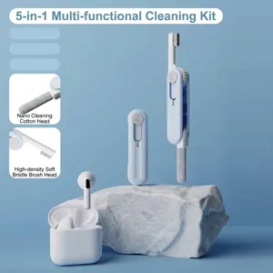 Kit di pulizia professionale 5-in-1 multifunzionale per auricolari Bluetooth e custodie