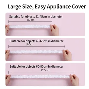 Disposable elastic plastic dust covers for home appliances in three large sizes