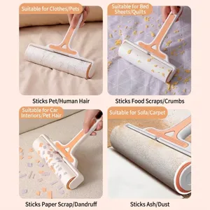 Multifunctional tear-off lint roller for clothes, pets, furniture and car interiors