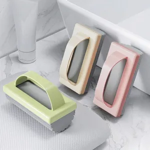 Portable mini sponge mop for desktop cleaning with high water absorption and handheld grip.