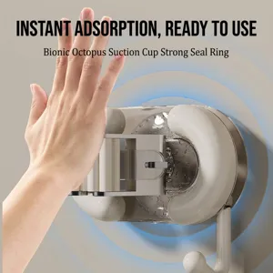 Strong vacuum suction cup mop holder wall-mounted punch-free broom storage hook