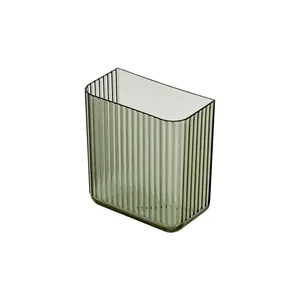 Caja de almacenamiento magnética verde translúcida para cocina y baño con relieve