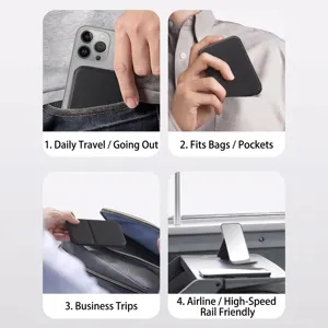 Portable mini folding makeup mirror for travel and office use with ultra compact design