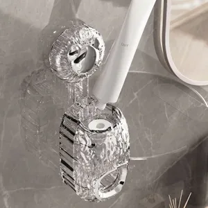 Dispenser automatico di dentifricio a parete con ventosa per bagno, senza perforazione