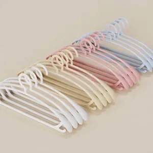 Premium multi-color seamless wide-shoulder clothes hangers set for space-saving storage