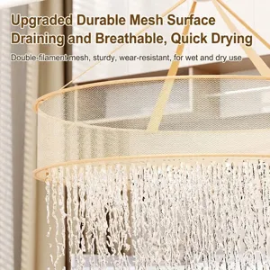 Breathable hanging drying net for sweaters and delicates with mesh drainage