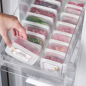 Scatola di Immagazzinaggio del Frigorifero per Alimenti Contenitore Sigillato Trasparente per Congelatore Microonde Plastica Carne Frutta