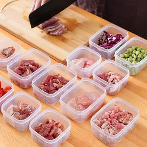 Contenitori in plastica alimentare per l'organizzazione del frigorifero e il congelamento carne