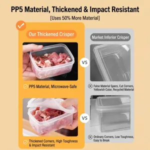 Contenitore PP5 resistente per organizzazione frigo e microonde