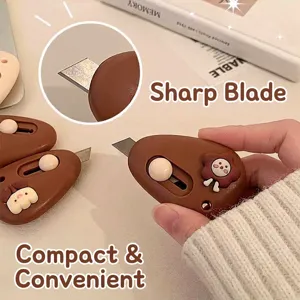 Süßes Cartoon-Mini-Cuttermesser zum Öffnen von Kartons und zum kreativen Papierschneiden