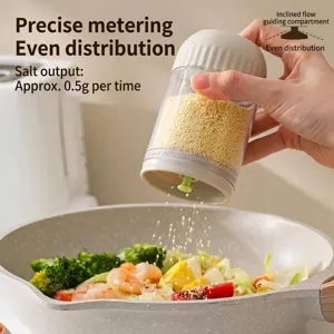 Quantitative Press Salt Shaker Moisture-Proof Spice Jar Quantitative Condiment Bottle Kitchen Pepper Dispenser Container