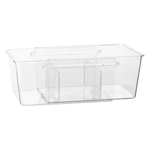 Organizador de cajones transparente y extensible con divisores ajustables