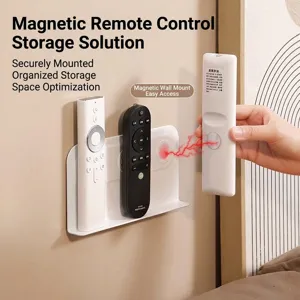 Wandmontierter Magnetischer Fernbedienungshalter Stanzfreier ABS Lagerregal Für TV Klimaanlage Controller Home Minimalistischer Organizer