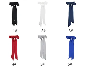 Plusieurs options de couleurs élégantes pour de longs foulards en soie en nœuds décoratifs