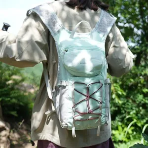 Lightweight mint green outdoor hiking backpack for cycling and mountaineering trips
