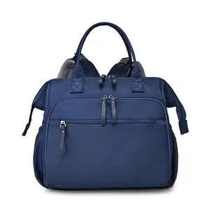Dunkelblaue Wickeltasche Rucksack mit großem Fassungsvermögen und vielen Taschen