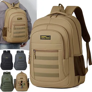 Large Capacity Men's Outdoor Travel Backpack Oxford Fabric Multi-Pocket Casual School Bag Unisex Tactical Rucksack