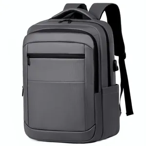 Professionele grijze zakelijke laptoprugzak met grote capaciteit en USB-poort