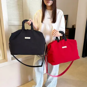 Sacca da Palestra in Nylon ad Alta Capacità Unisex Borsa da Viaggio Minimalista Con Separazione Umido Secco Borsone Moda