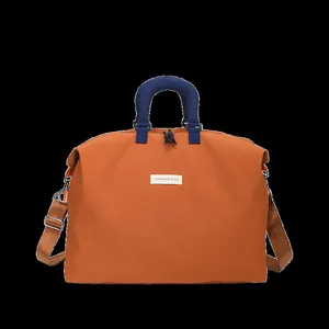 Borsa da viaggio sportiva minimalista di grande capacità in arancione e blu navy