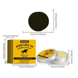 Dimensiones del kit de jabón de silla HozoneX para el cuidado del cuero