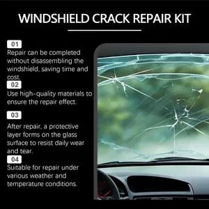 Windschutzscheibe Riss Reparaturset für Autoglas, klare Sicht Wiederherstellung, Werkzeug.